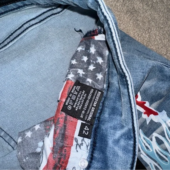 Rockstar Denim Jacket and Jeans Set Men jacket 2x pants 42 x32 brand new